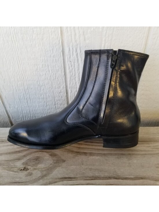 Lehigh Classic Mens Black Leather Ankle Side Zip Boots Steel Toe 9 E 1830 USA main image 8